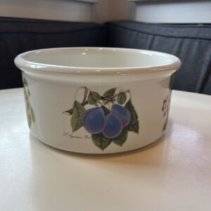 Pomona Portmeirion 7 3/ " Round Vegetable Souffle Drum Bowl Mixed Fruit Currant